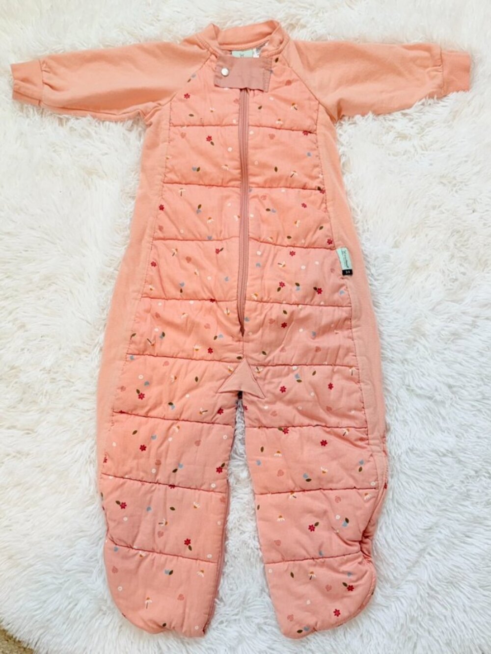 Ergopouch 2.5 TOG Sleep Sack Walker 8-24M Pink Floral Warm Sleep Suit